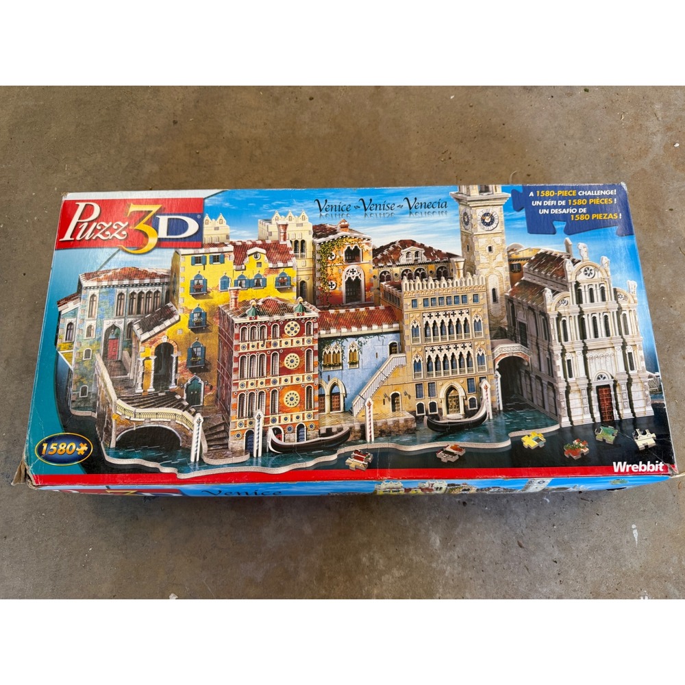 Wrebbit Puzz 3D Venice Italy Jigsaw Puzzle 04221 Foam Backed Open Box Venetian